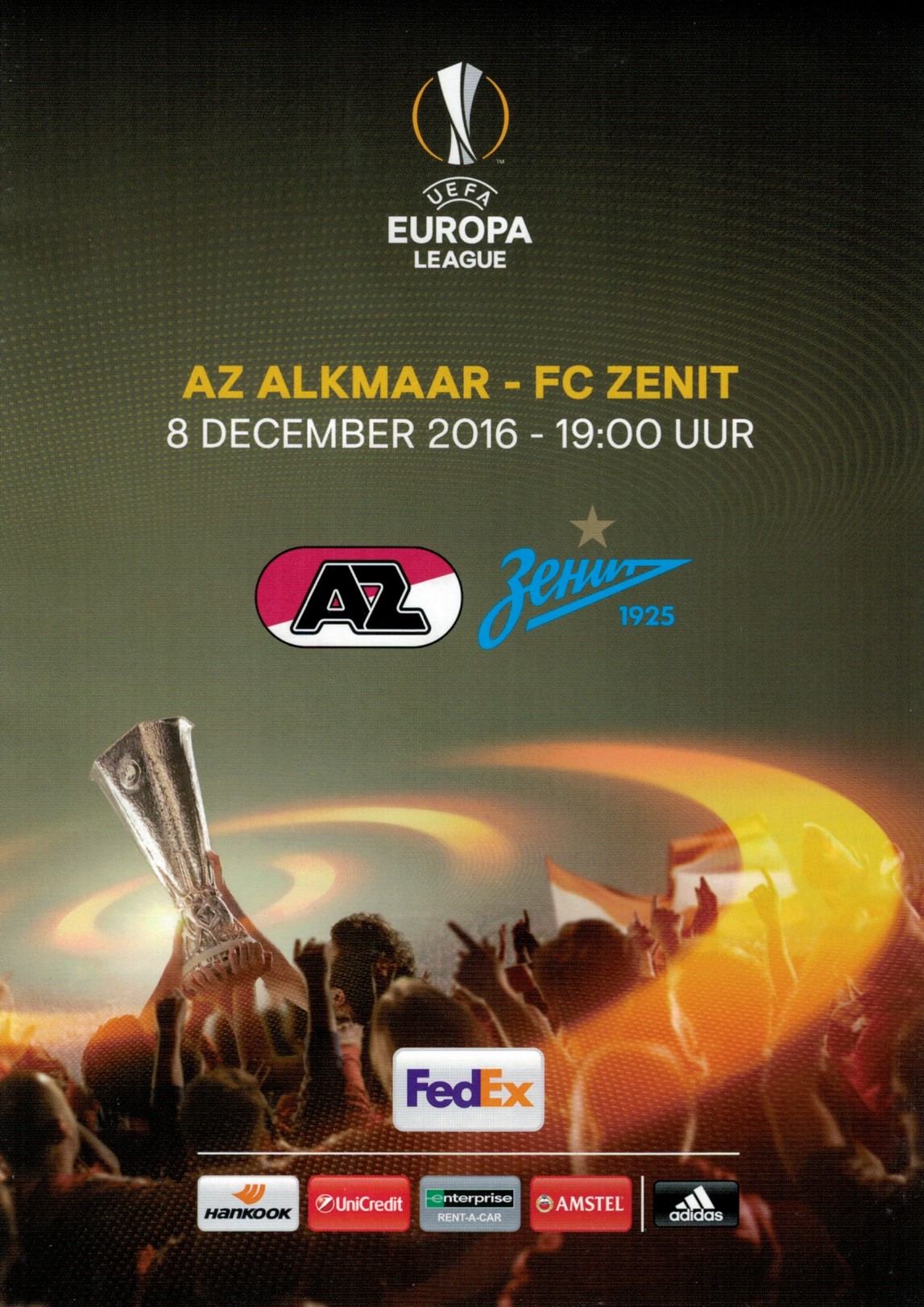 AZ Programma 8-dec-2016 Zenit thuis